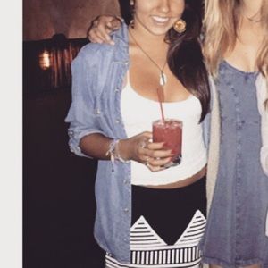 Small thin jean button down